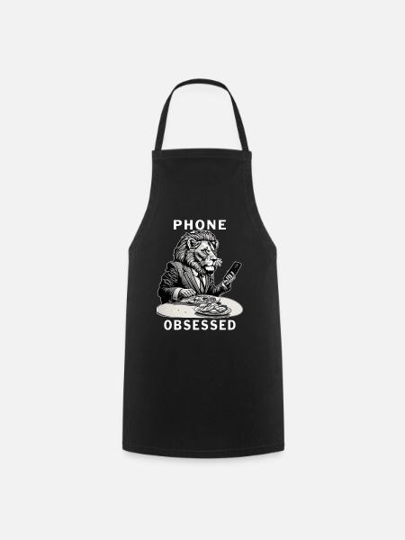 SMARTPHONE PHONE OBSESSED - Kochschürze - Schwarz