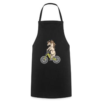 Pferde Geschenk Kinder Reiten Pferd - Kochschürze - Schwarz - Vorne - AI Model Male 185 dark (185cm)