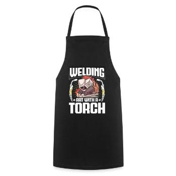 Welding Art Torch Arc Welding Welding - Cooking Apron - black - Front - AI Model Male 185 dark (185cm)