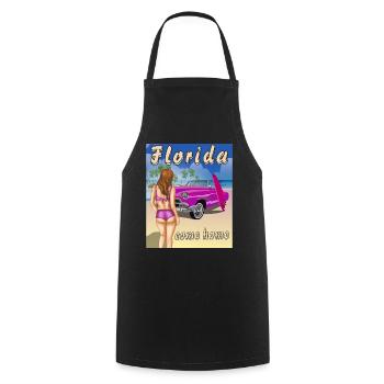 La Floride rentre à la maison - Tablier de cuisine - noir - Devant - AI Model Male 185 dark (185cm)