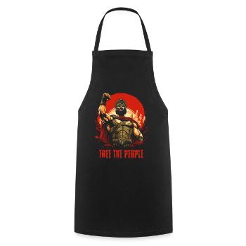 Libérez le peuple et luttez pour la liberté - Tablier de cuisine - noir - Devant - AI Model Male 185 dark (185cm)