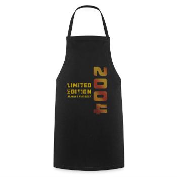 YEAR 2004 - Cooking Apron - black - Front - AI Model Male 185 dark (185cm)