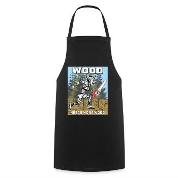 LA TRONÇONNEUSE BIGFOOD A BESOIN DE PLUS DE BOIS - Tablier de cuisine - noir - Devant - AI Model Male 185 dark (185cm)