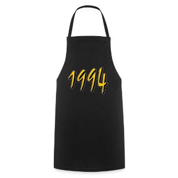 BIRTHDAY YEAR 1994 - Cooking Apron - black - Front - AI Model Male 185 dark (185cm)