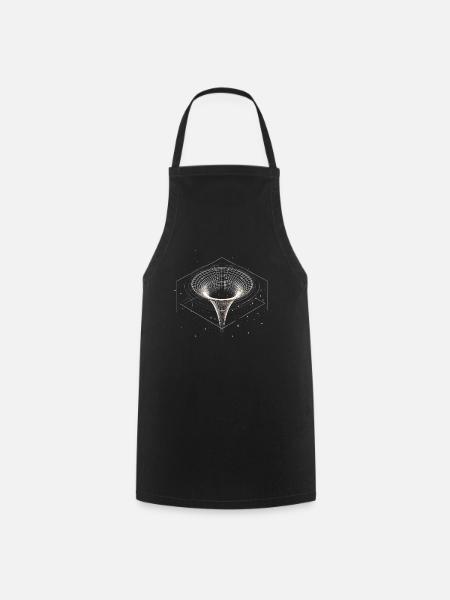 Black Hole Funnel in Space - Cooking Apron - black