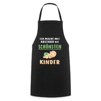 MACHE DIE SCHÖNSTEN KINDER - Kochschürze - Schwarz - Vorne - AI Model Male 185 dark (185cm)
