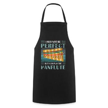 PANFLÖTE MAIS JE PEUX SOUFFLER LA FLÛTE DE PAN - Tablier de cuisine - noir - Devant - AI Model Male 185 dark (185cm)