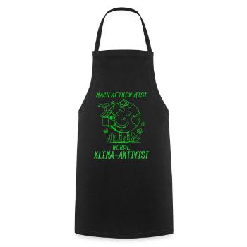 BECOME A CLIMATE ACTIVIST - Cooking Apron - black - Front - AI Model Male 185 dark (185cm)
