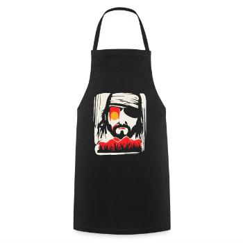 The Natural Wrestling Pirate of Art - Cooking Apron - black - Front - AI Model Male 185 dark (185cm)