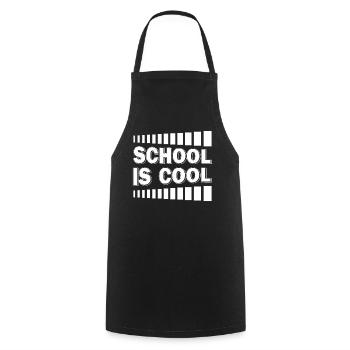 SCHOOL IS COOL - Cooking Apron - black - Front - AI Model Male 185 dark (185cm)