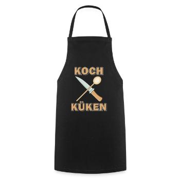 KOCH KÜKEN - Kochschürze - Schwarz - Vorne - AI Model Male 185 dark (185cm)