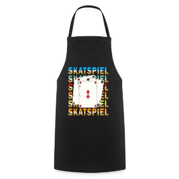 SKAT GAME - Cooking Apron - black - Front - AI Model Male 185 dark (185cm)