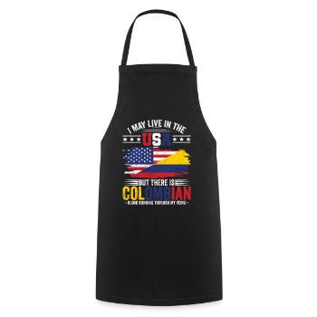 Colombian Blood Live USA South America Colombian - Cooking Apron - black - Front - AI Model Male 185 dark (185cm)