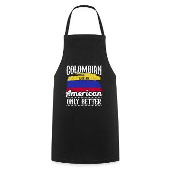 Colombien Amérique du Sud Pays d’origine Amérique latine - Tablier de cuisine - noir - Devant - AI Model Male 185 dark (185cm)