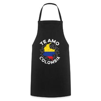 Te Amo Colombia - Kochschürze - Schwarz - Vorne - AI Model Male 185 dark (185cm)