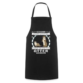 MUSS IMMER AN OTTER DENKEN - Kochschürze - Schwarz - Vorne - AI Model Male 185 dark (185cm)