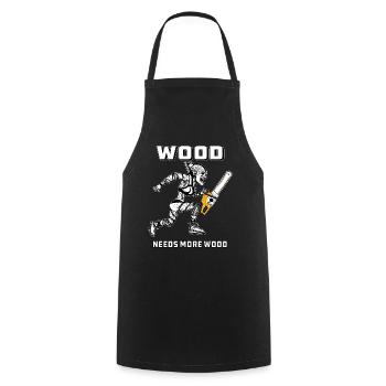 LA TRONÇONNEUSE BIGFOOD A BESOIN DE PLUS DE BOIS - Tablier de cuisine - noir - Devant - AI Model Male 185 dark (185cm)