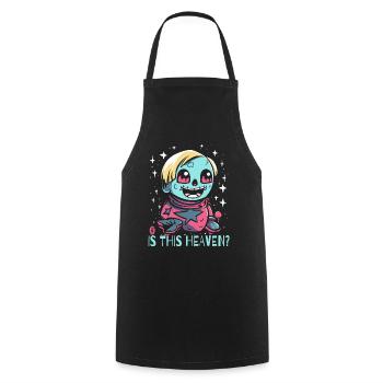 Est-ce que c’est le paradis, une poupée d’anime folle - Tablier de cuisine - noir - Devant - AI Model Male 185 dark (185cm)