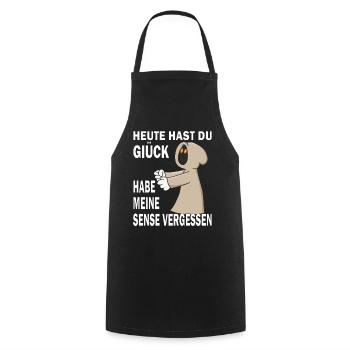 SENSENMANN SENSE VERGESSEN - Kochschürze - Schwarz - Vorne - AI Model Male 185 dark (185cm)