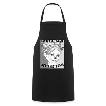 DIA DE LOS MUERTOS - Tablier de cuisine - noir - Devant - AI Model Male 185 dark (185cm)