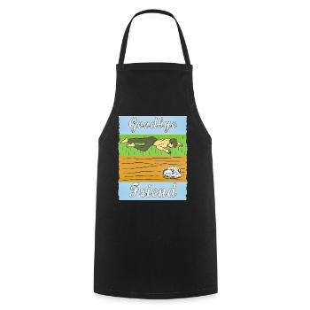 MAN SAD DOG - Cooking Apron - black - Front - AI Model Male 185 dark (185cm)
