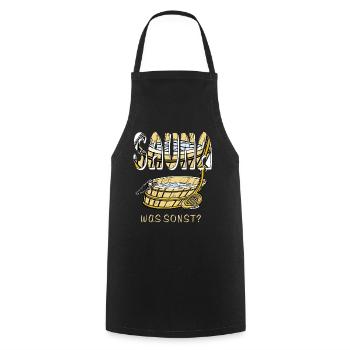 SAUNA WHAT ELSE - Cooking Apron - black - Front - AI Model Male 185 dark (185cm)