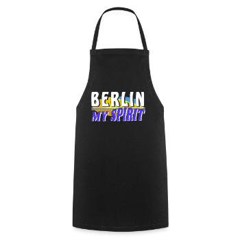BERLIN MY SPIRIT - Cooking Apron - black - Front - AI Model Male 185 dark (185cm)