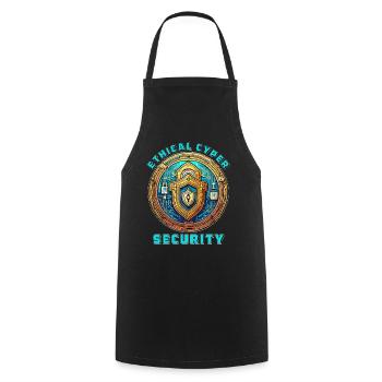 Ethical Cyber Security - Cooking Apron - black - Front - AI Model Male 185 dark (185cm)