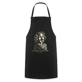 Le savon s il vous plaît, the soap please! - Cooking Apron - black - Front - AI Model Male 185 dark (185cm)