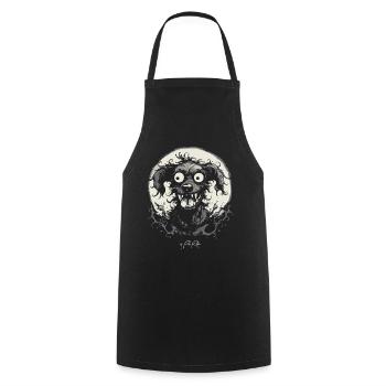Horror dog from hell - Cooking Apron - black - Front - AI Model Male 185 dark (185cm)
