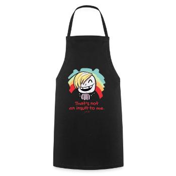Cartoon, that's not an insult to me, LGBTQ - Cooking Apron - black - Front - AI Model Male 185 dark (185cm)