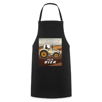 KEINE LANDWIRTE KEIN BIER - Kochschürze - Schwarz - Vorne - AI Model Male 185 dark (185cm)