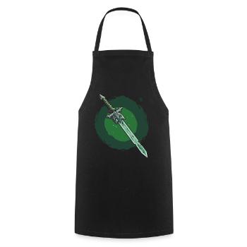 The Fantasy Sword - Cooking Apron - black - Front - AI Model Male 185 dark (185cm)