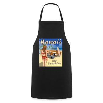 HAWAÏ mon soleil - Tablier de cuisine - noir - Devant - AI Model Male 185 dark (185cm)