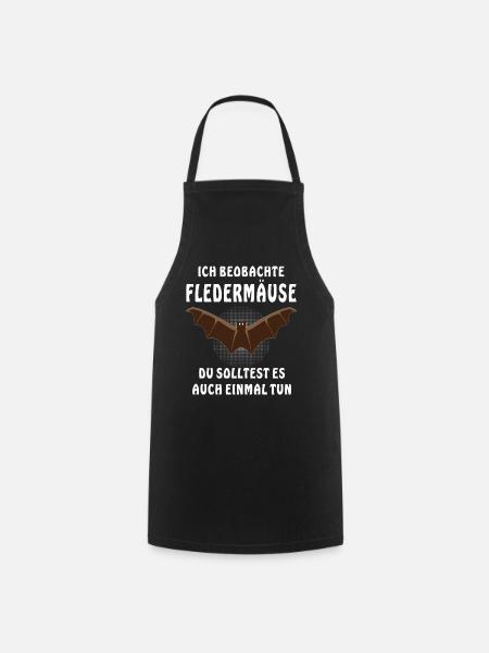ICH BEOBACHTE FLEDERMÄUSE - Kochschürze - Schwarz