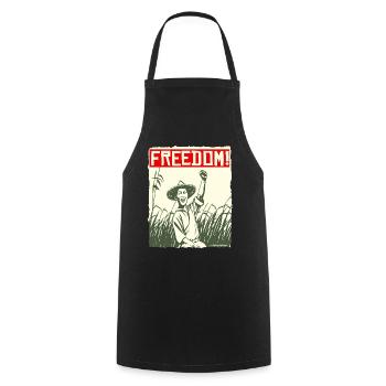 Asian Rice Farmer: Freedom - Cooking Apron - black - Front - AI Model Male 185 dark (185cm)