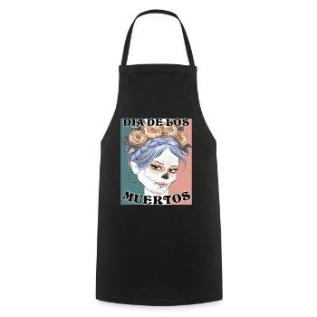 DIA DE LOS MUERTOS - Tablier de cuisine - noir - Devant - AI Model Male 185 dark (185cm)