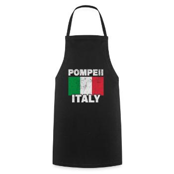 Pompeii Italy Italienischer Vulkan Paläontologe - Kochschürze - Schwarz - Vorne - AI Model Male 185 dark (185cm)