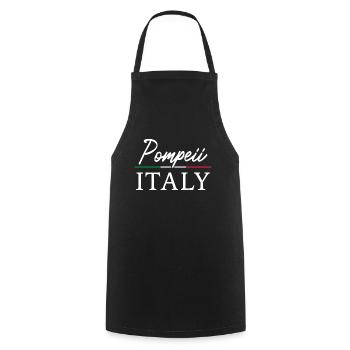 Pompeii Italy volcanic eruption - Cooking Apron - black - Front - AI Model Male 185 dark (185cm)