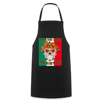 DIA DE LOS MUERTOS - Tablier de cuisine - noir - Devant - AI Model Male 185 dark (185cm)