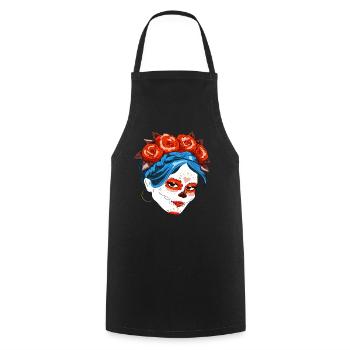 DIA DE LOS MUERTOS - Tablier de cuisine - noir - Devant - AI Model Male 185 dark (185cm)
