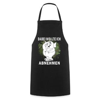 ABNEHMEN DABEI WOLLTE ICH ABNEHMEN - Kochschürze - Schwarz - Vorne - AI Model Male 185 dark (185cm)
