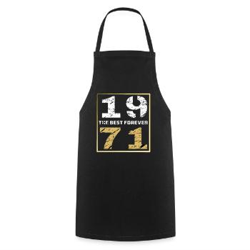LE MEILLEUR POUR TOUJOURS 1971 - Tablier de cuisine - noir - Devant - AI Model Male 185 dark (185cm)