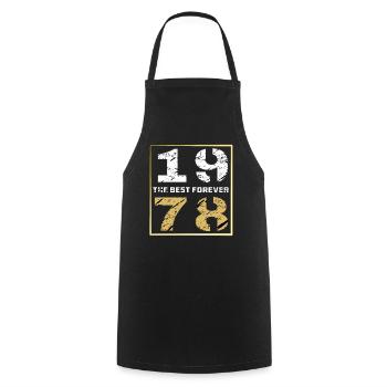 LE MEILLEUR POUR TOUJOURS 1978 - Tablier de cuisine - noir - Devant - AI Model Male 185 dark (185cm)