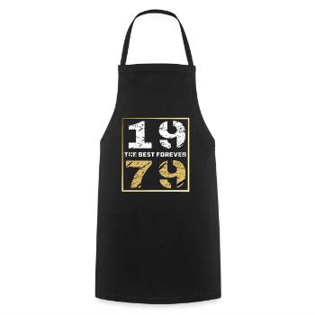 LE MEILLEUR POUR TOUJOURS 1979 - Tablier de cuisine - noir - Devant - AI Model Male 185 dark (185cm)