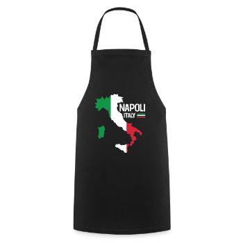 Naples Italie Naples Carte Régions Italie - Tablier de cuisine - noir - Devant - AI Model Male 185 dark (185cm)