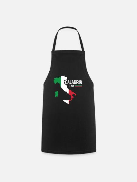 Calabre Italie Calabre Carte Région Italie - Tablier de cuisine - noir