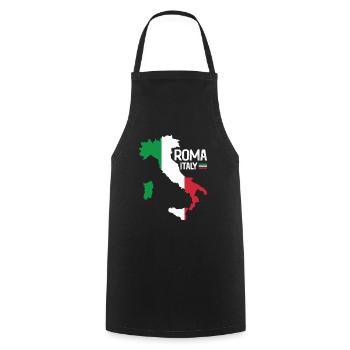 Roma Italie Rome Carte Régions Italie - Tablier de cuisine - noir - Devant - AI Model Male 185 dark (185cm)