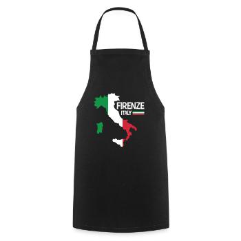 Firenze Italie Florence Carte Régions Italie - Tablier de cuisine - noir - Devant - AI Model Male 185 dark (185cm)