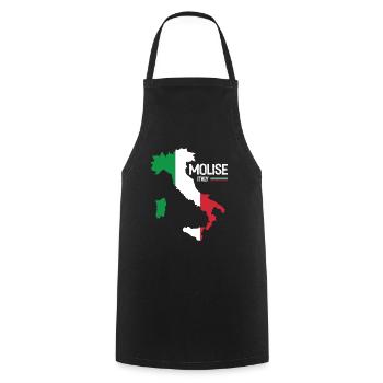 Molise Italie Carte Régions Italie - Tablier de cuisine - noir - Devant - AI Model Male 185 dark (185cm)